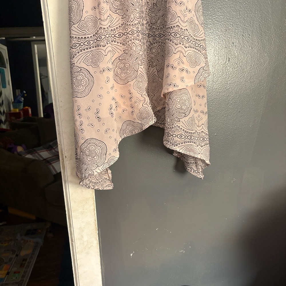 Pink Paisley Asymmetrical Dress Kids size 7/8 - Picture 5 of 9
